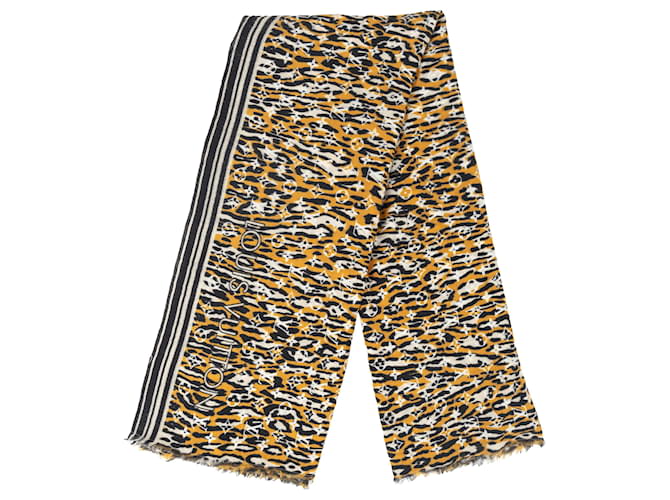 Sciarpa con stampa giungla monogramma Louis Vuitton Multicolore