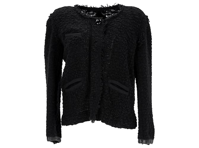 Giacca Bouclé Isabel Marant in Lana Nera Nero