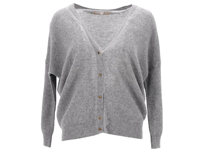 Cardigan Vanessa Bruno in Lana e Cashmere Grigi Marrone