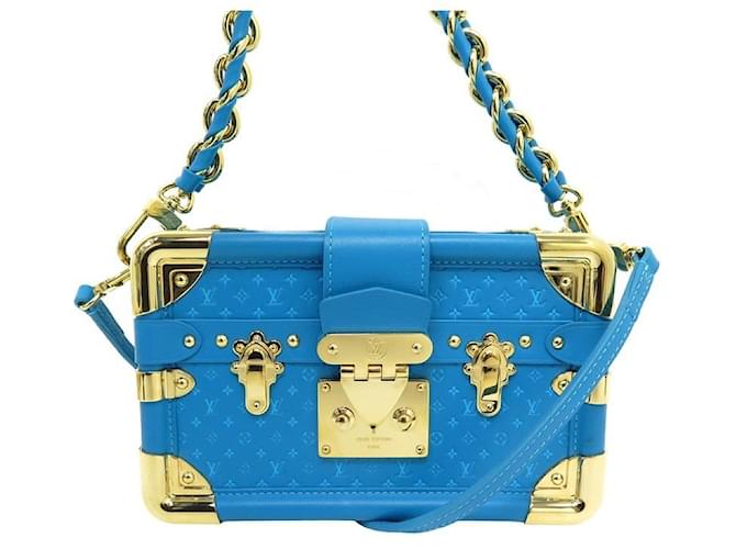 BORSA A MANO LOUIS VUITTON PETITE MALLE IN PELLE NANOGRAM TURCHESE