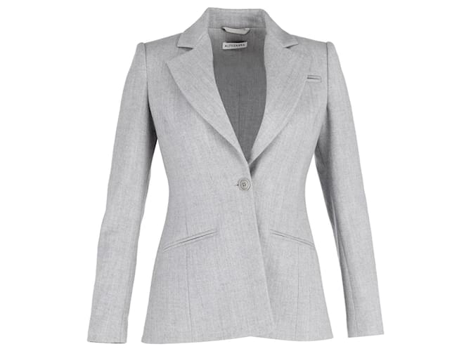 Blazer monopetto Altuzarra in cotone grigio