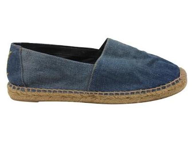 Yves Saint Laurent Espadrillas Cassandre in Denim Blu