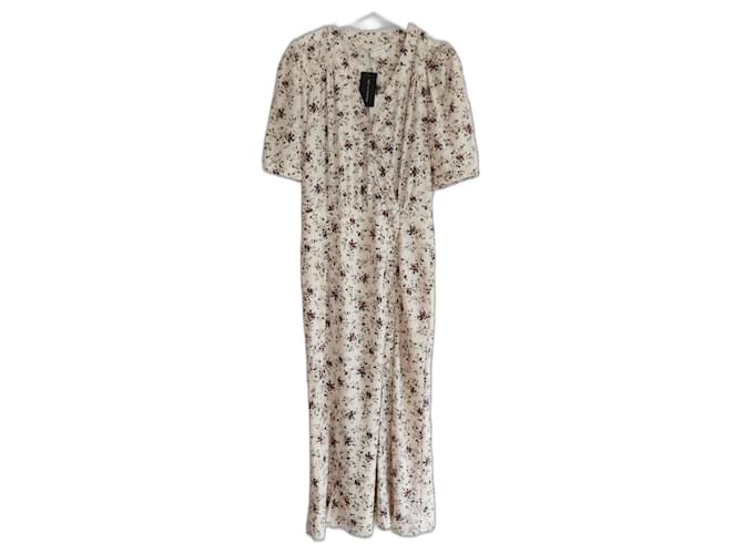 Abito da tè in seta floreale Veronica Beard Mika Crudo