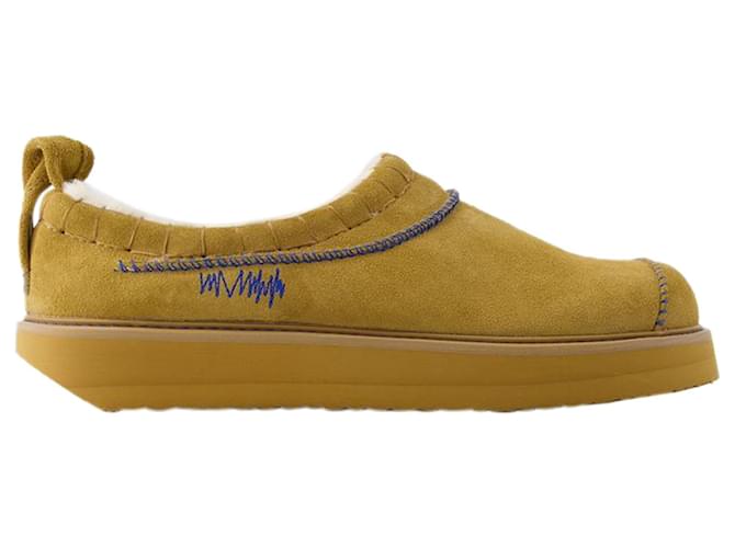 Autre Marque Ciabatte Slip On - Ader Error - Pelle - Cammello Marrone