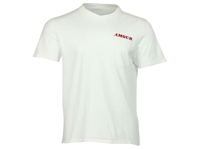 T-shirt Sandro Amour Logo in cotone bianco Crudo