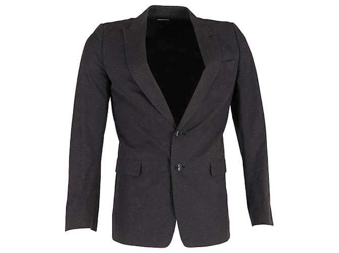 Blazer monopetto Dries Van Noten in lana nera Nero