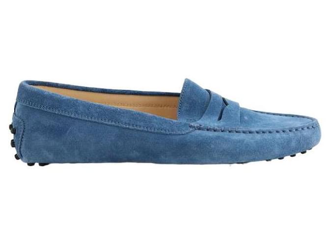 Tod's mocassini in camoscio Blu