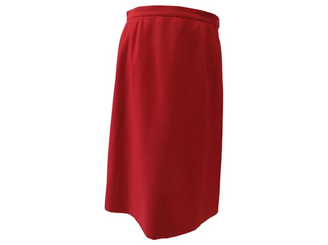 Jaeger Falda Roja de Lana Rosso