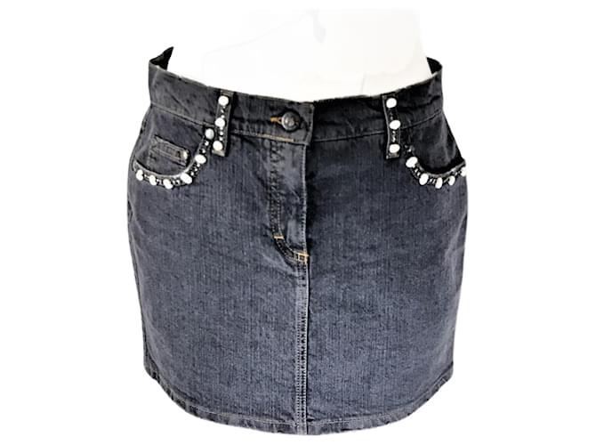 Blumarine Falda Vaquera Grigio