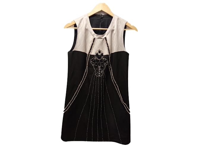 Autre Marque Vestido bianco e nero