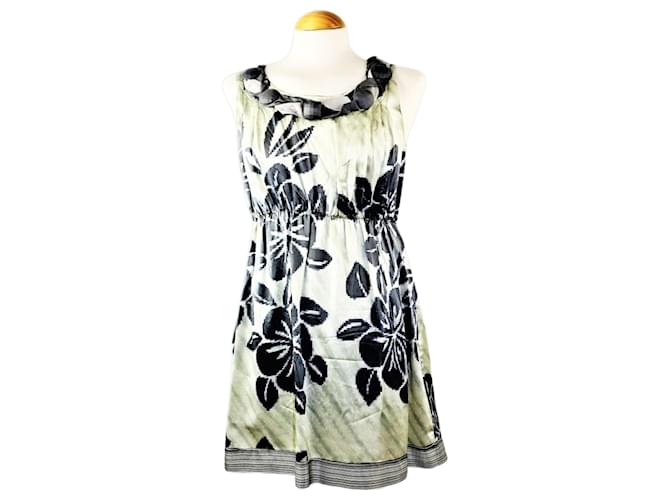 Autre Marque Vestido grigio con fiori