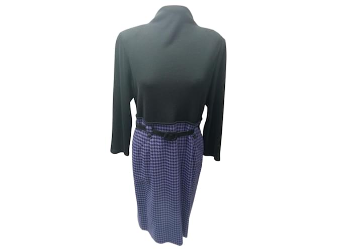 Autre Marque Vestido Negro con Falda Nero