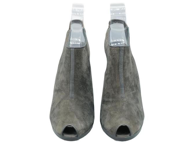 Jil Sander Botines de Ante Gris Grigio