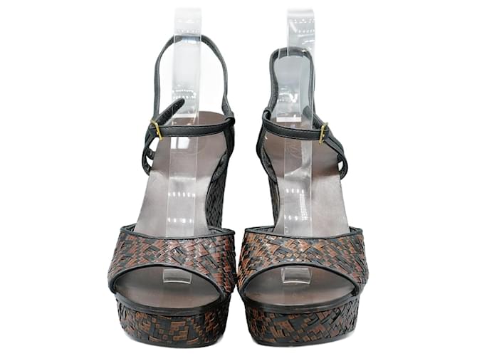 Ash Cuñas de Piel Marrone