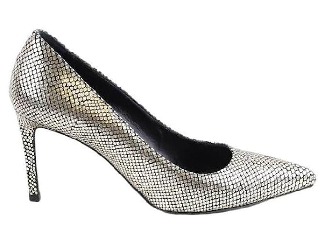 Saint Laurent Tacchi in pelle Argento