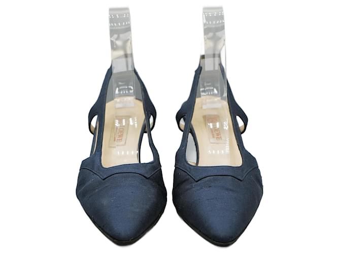 Loewe Tacón de Seda Azul Blu