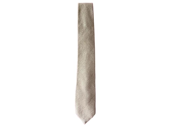 Ermenegildo Zegna Cravatta Zegna misto cashmere beige. Cammello