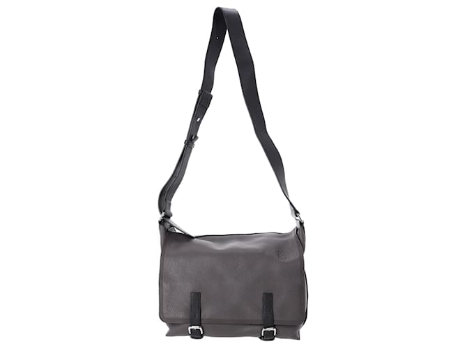 Borsa militare grande Loewe in pelle marrone