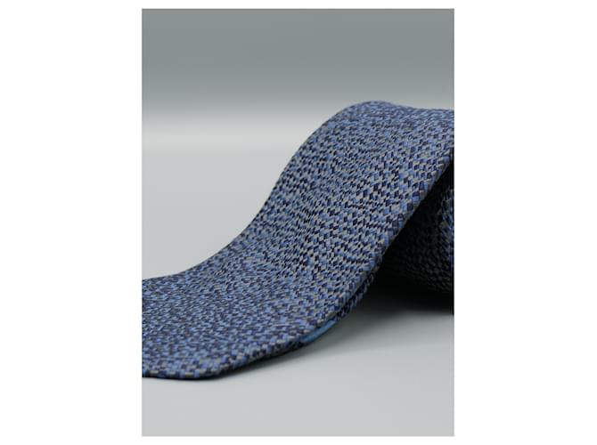 Salvatore Ferragamo Corbata Azul a Cuadros Blu