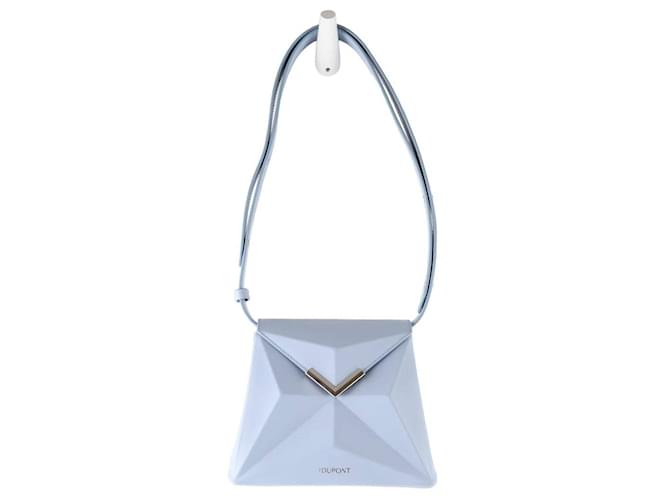 St Dupont Borsa a spalla in pelle Blu