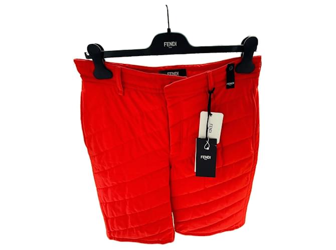 Pantaloni corti / amari intrecciati Fendi Arancione