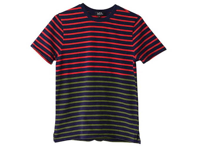 Apc T-shirt a righe A.P.C. in cotone rosso