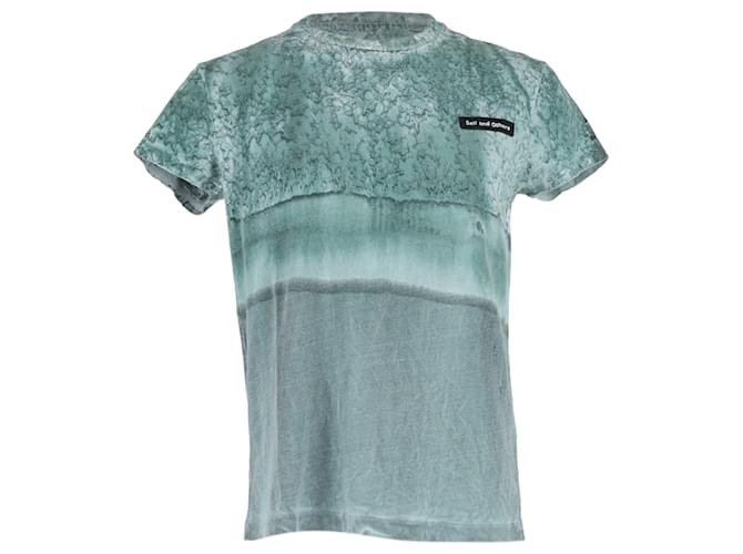 T-shirt a manica corta stampata Acne Studios in cotone verde