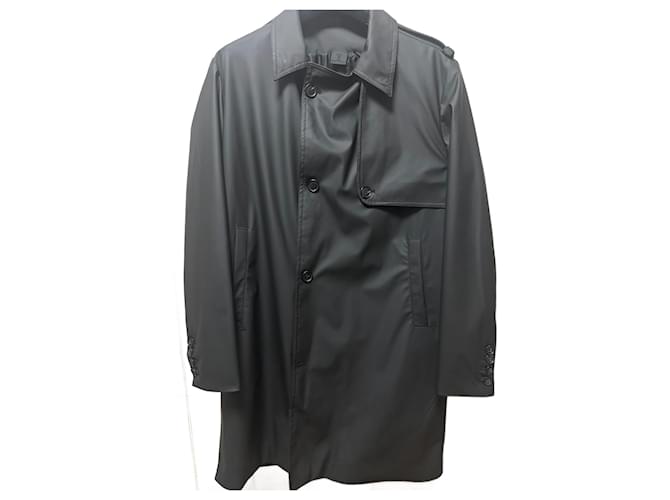 Autre Marque Trench in satin nero