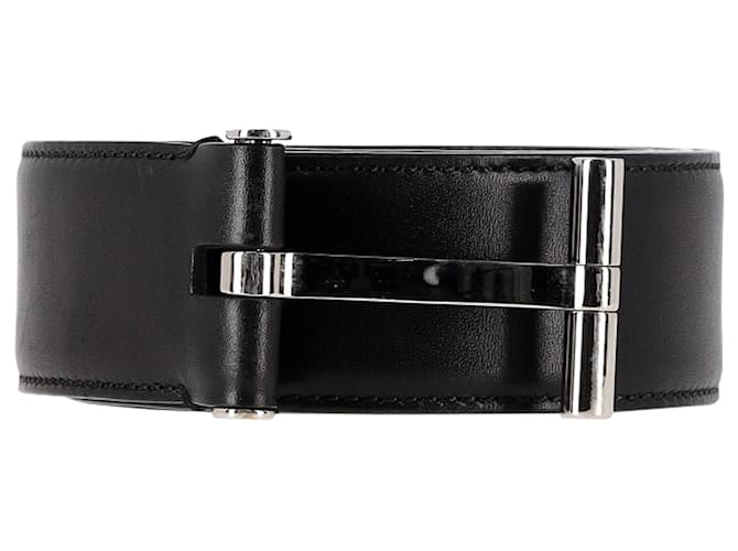 Cintura T-Buckle Tom Ford in pelle nera Nero