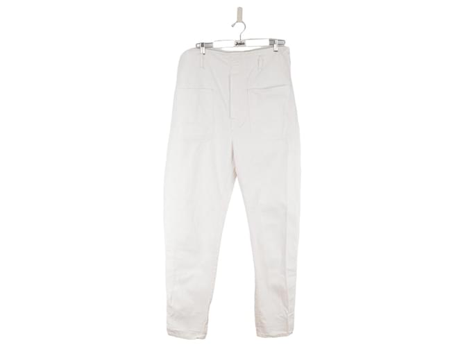 Isabel Marant Jeans dritti in cotone Bianco