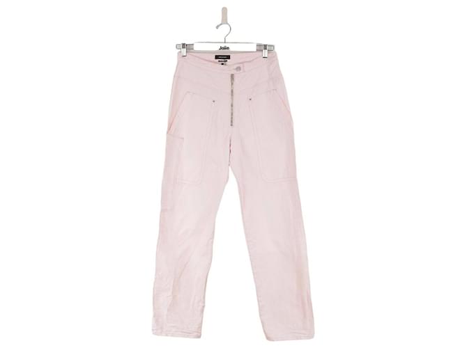Isabel Marant Jeans dritti in cotone Rosa
