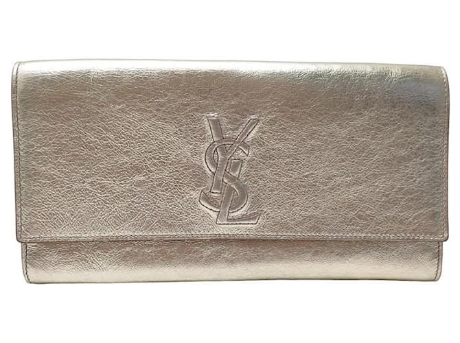 BORSO YVES SAINT LAURENT POCHETTE BELLE DE JOUR 179248 BORSO IN PELLE D'oro
