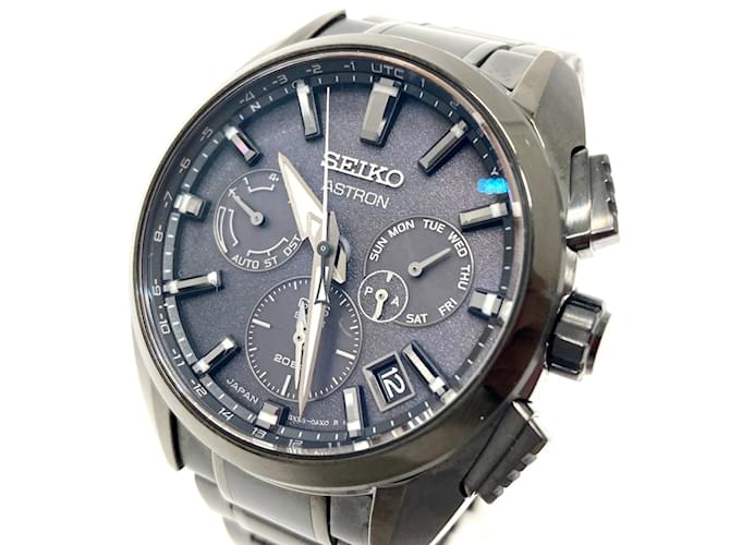 Orologio da polso solare Seiko SBXC069/5X53-0AV0 Astron Global Line Nero