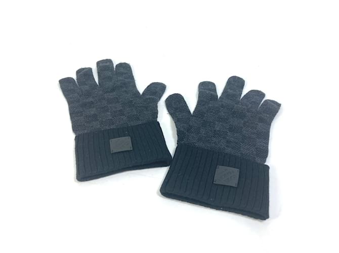 Guanti Damier Graphite Louis Vuitton M77992 Nero