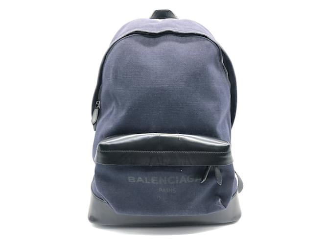 Zaino con logo Balenciaga blu navy