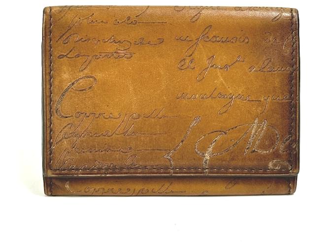 Portacarte Berluti Cali Graffiti Marrone