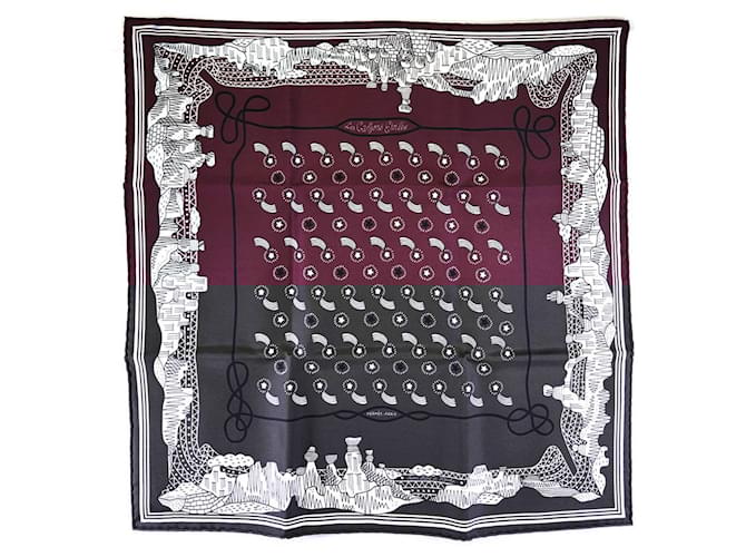 Sciarpa Hermès Carré 55 in Bordeaux Bordò