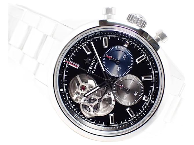 Zénith ZENITH Chrono Master aperto nero 03.3300.3604/21.M3300 Prodotti genuini per uomini Argento