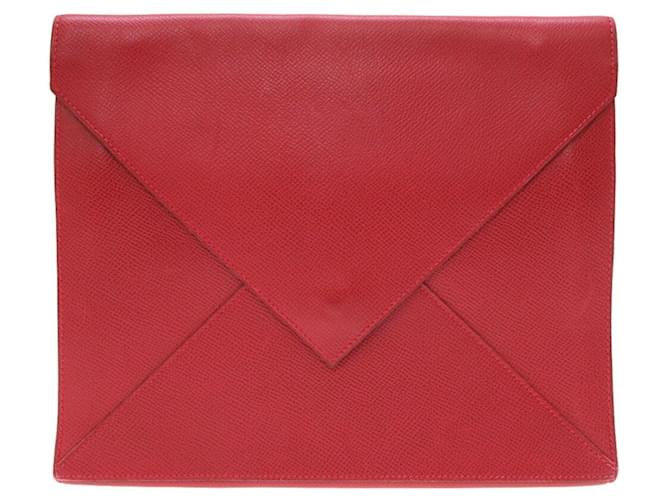 Borsa a mano rossa Hermès Couchevel Rosso