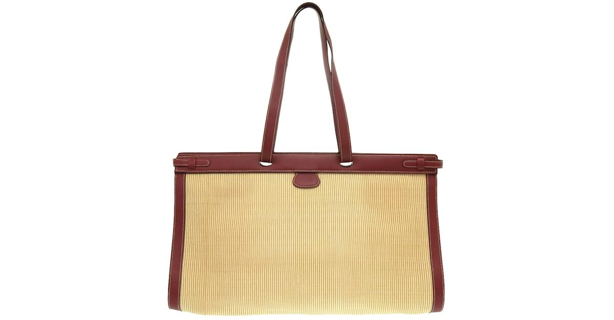 Borsa Tote Hermès Museau Crinoline Vauchamonix Rosso