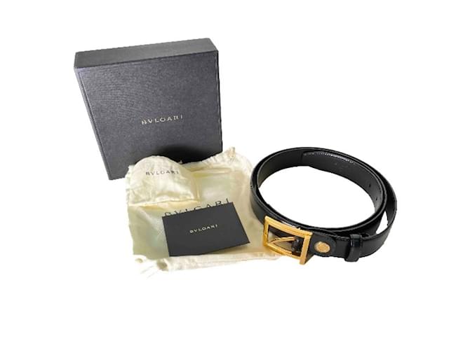 Bulgari Cintura in pelle nera Bvlgari Nero