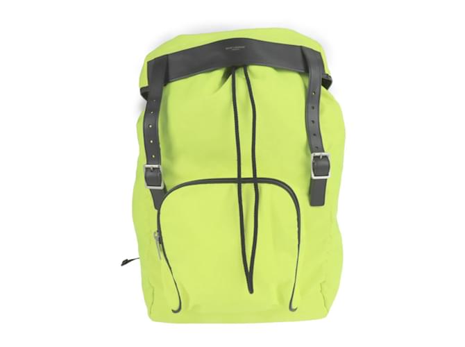 Zaino giallo neon e nero Yves Saint Laurent