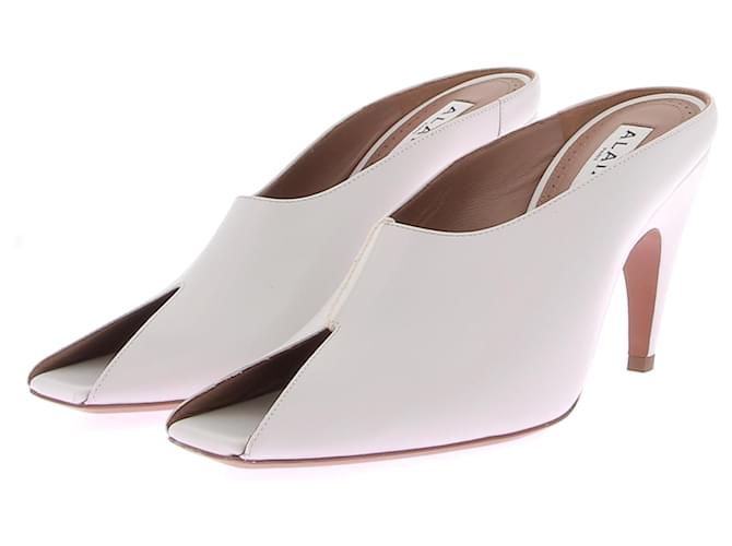 Alaïa Sandali ALAIA T.EU 38 Pelle Bianco