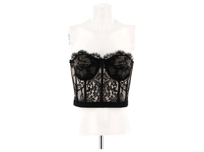 ALEXANDER MCQUEEN Top T.IT 40 Cotone Nero