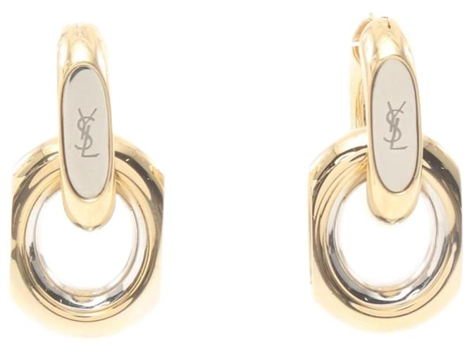 Orecchini Duo Link Cassandra di Yves Saint Laurent Argento D'oro