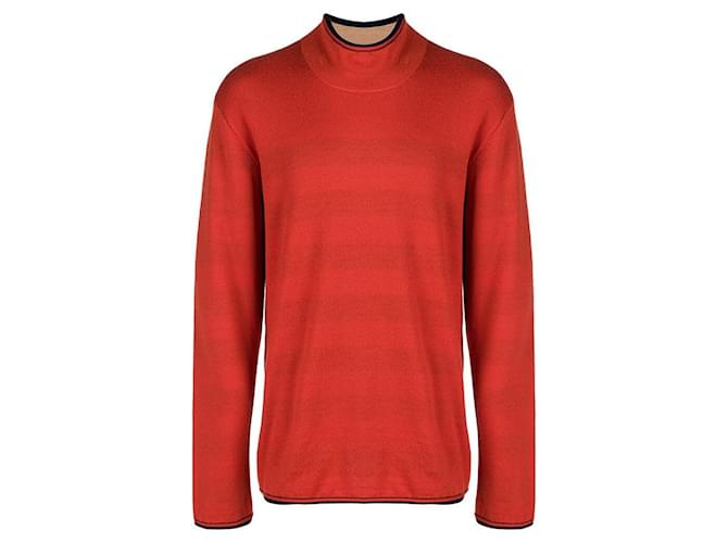 Maglione di lana arancione Issey Miyake