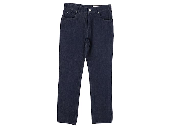 Jeans in denim a gamba dritta Alexander McQueen in cotone blu