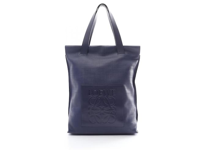 Borsa tote in pelle navy Loewe Blu navy