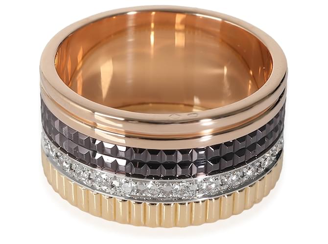 Anello Boucheron Quatre in oro 18k 3 tonalità 0,5 CTW