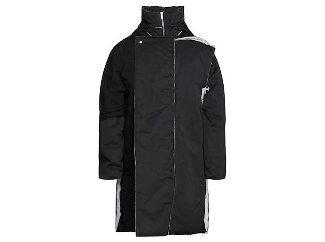 Rick Owens Cappotti da Uomo Nero Bianco